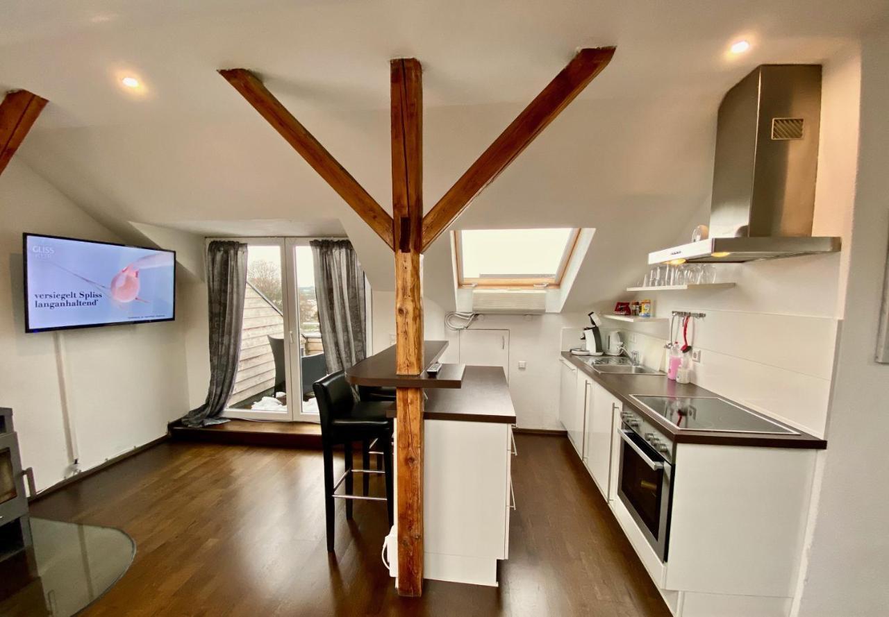 Apartamento Wohnen über den Dächern von Ravensburg, stadtnah, Kamin, Klima Exterior foto