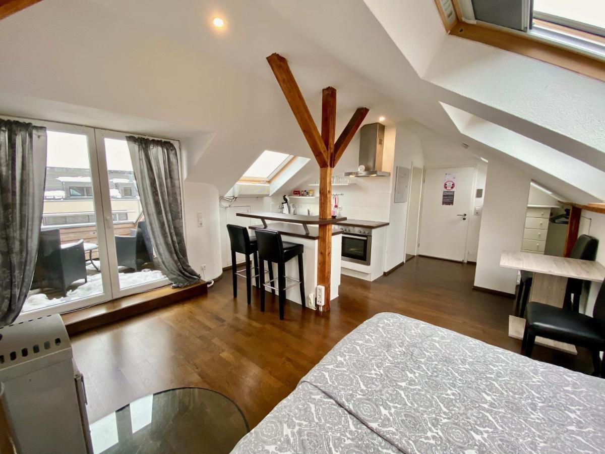 Apartamento Wohnen über den Dächern von Ravensburg, stadtnah, Kamin, Klima Exterior foto